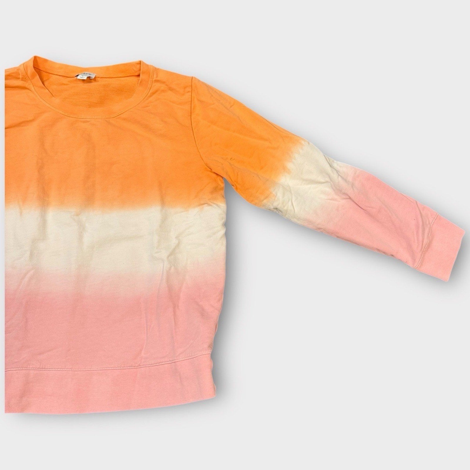 EUC J.Crew Dip Dye Cotton Long Sleeve Tee – Size L